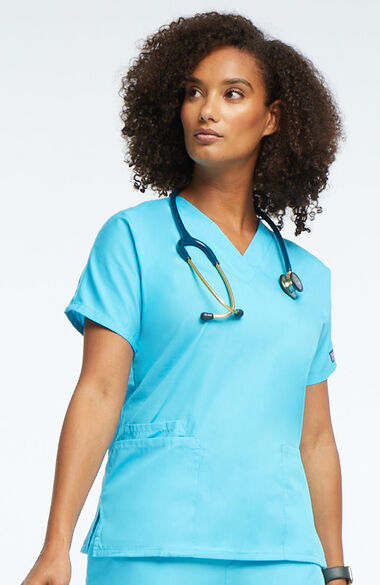 Women Men Doctor Nurse Uniform Short Sleeve Dentist T-shirt V-Neck Scrub Blouse